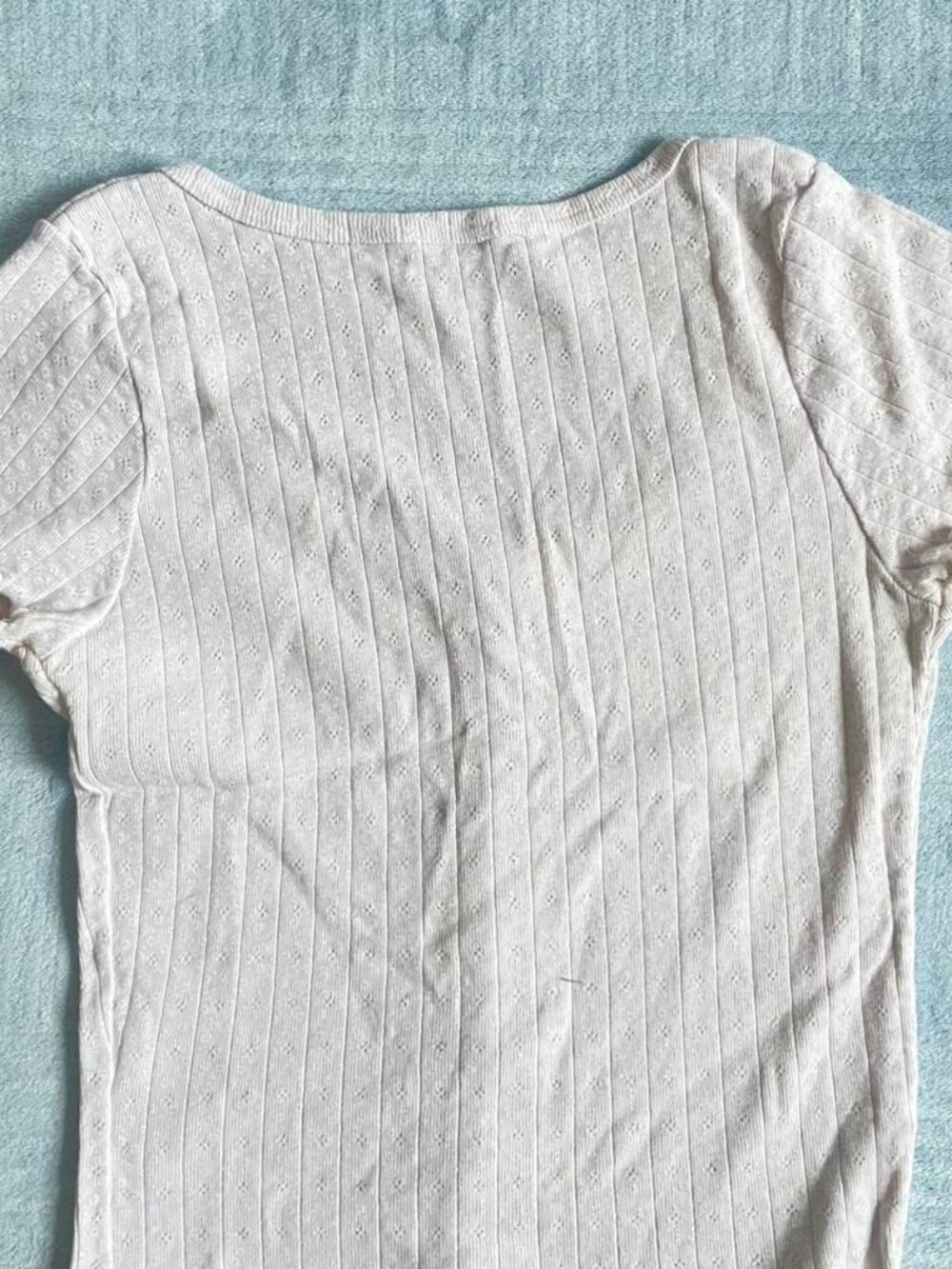Brandy Melville Women's Pink and Cream Blouse - Picture 4 of 5